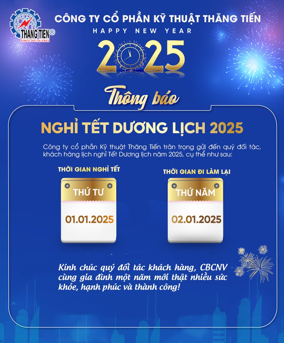 THÔNG BÁO LỊCH NGHỈ TẾT DƯƠNG LỊCH NĂM 2025