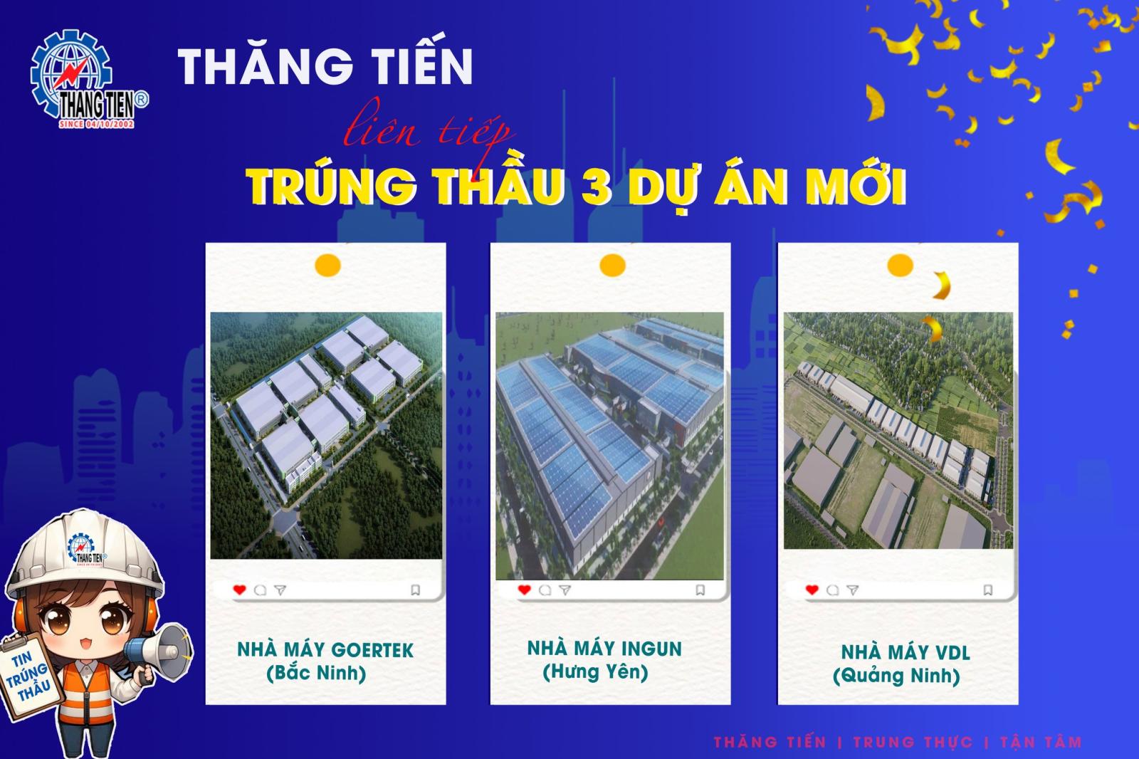 TIN VUI TRÚNG THẦU 3 DỰ ÁN MỚI QUÝ IV/2024